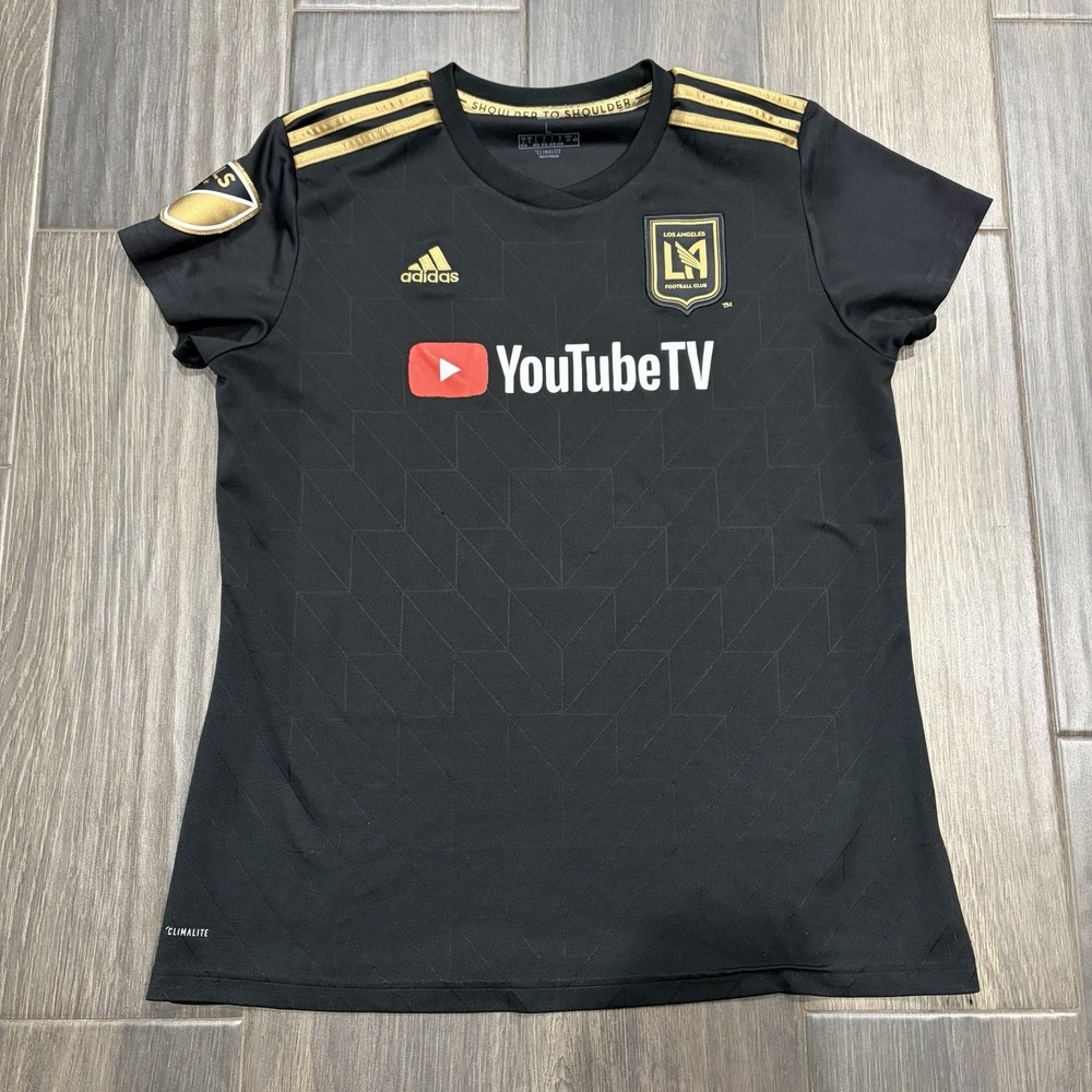 Adidas LAFC Jersey Womens L Inaugural 2018 2019 Supporters Shield YouTube TV ⚽️